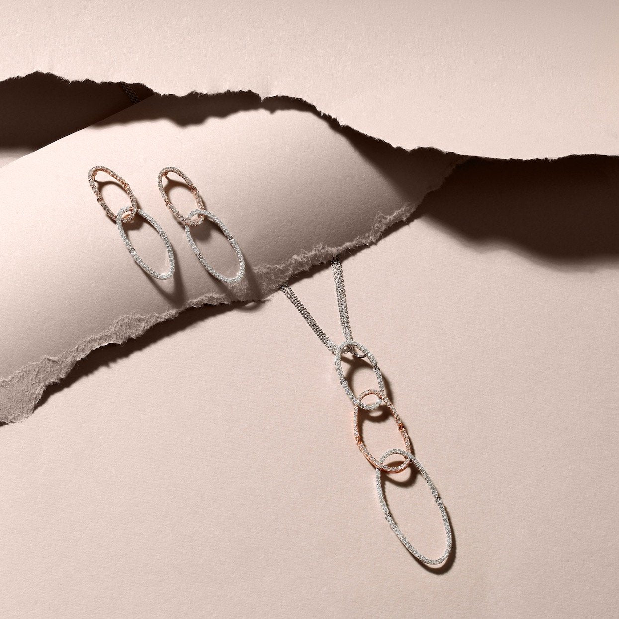 Oval Loops Necklace | Diamond Necklace | Diamond Jewellery Online