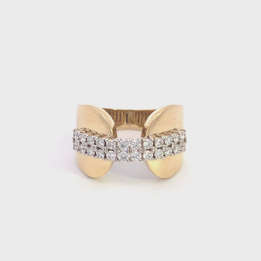 Wide Band Diamond Ring