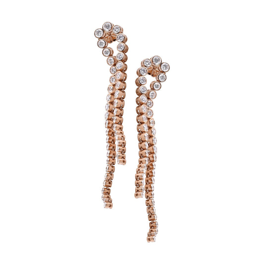  Rose Gold & Diamond Chandelier Earrings  | best jewelry store