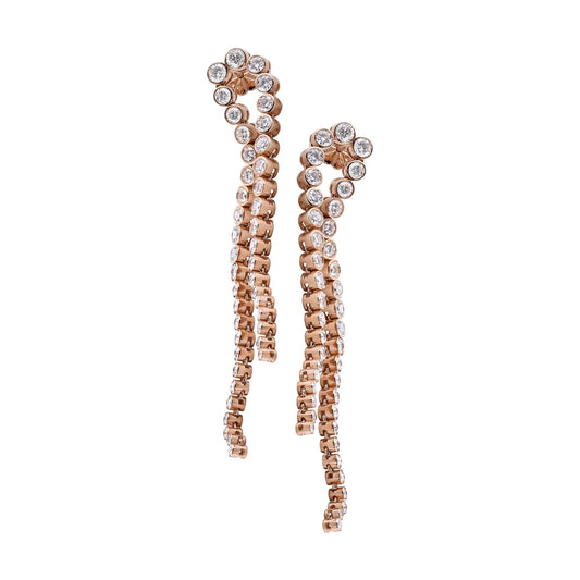 Rose Gold & Diamond Chandelier Earrings | best jewelry store