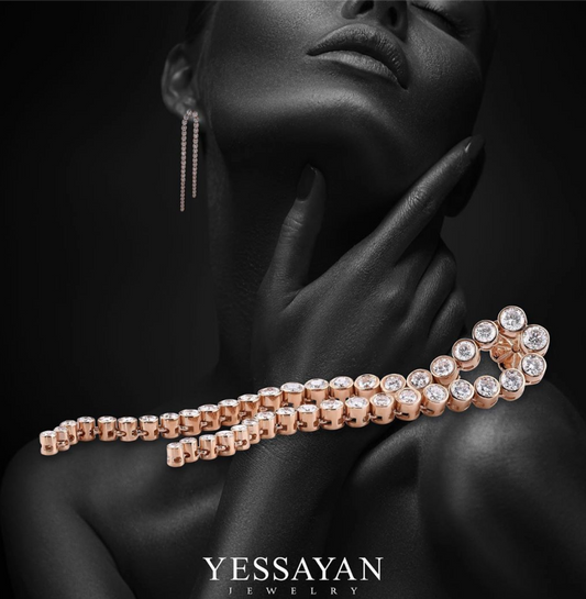 Rose Gold & Diamond Chandelier Earrings | Jewelry online 