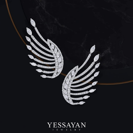 Cuff Diamond Earrings | Order earrings online 