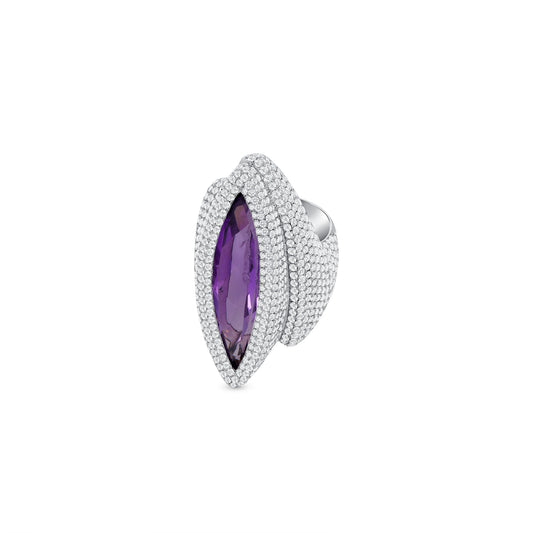 Amethyst & Diamond Cocktail Ring