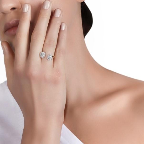 Two-Tone Split Diamond Ring | diamond ring | diamond store