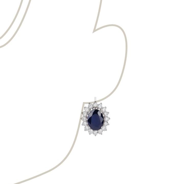 Sapphire & Diamond Drop Earrings | Online Jewelry Store 