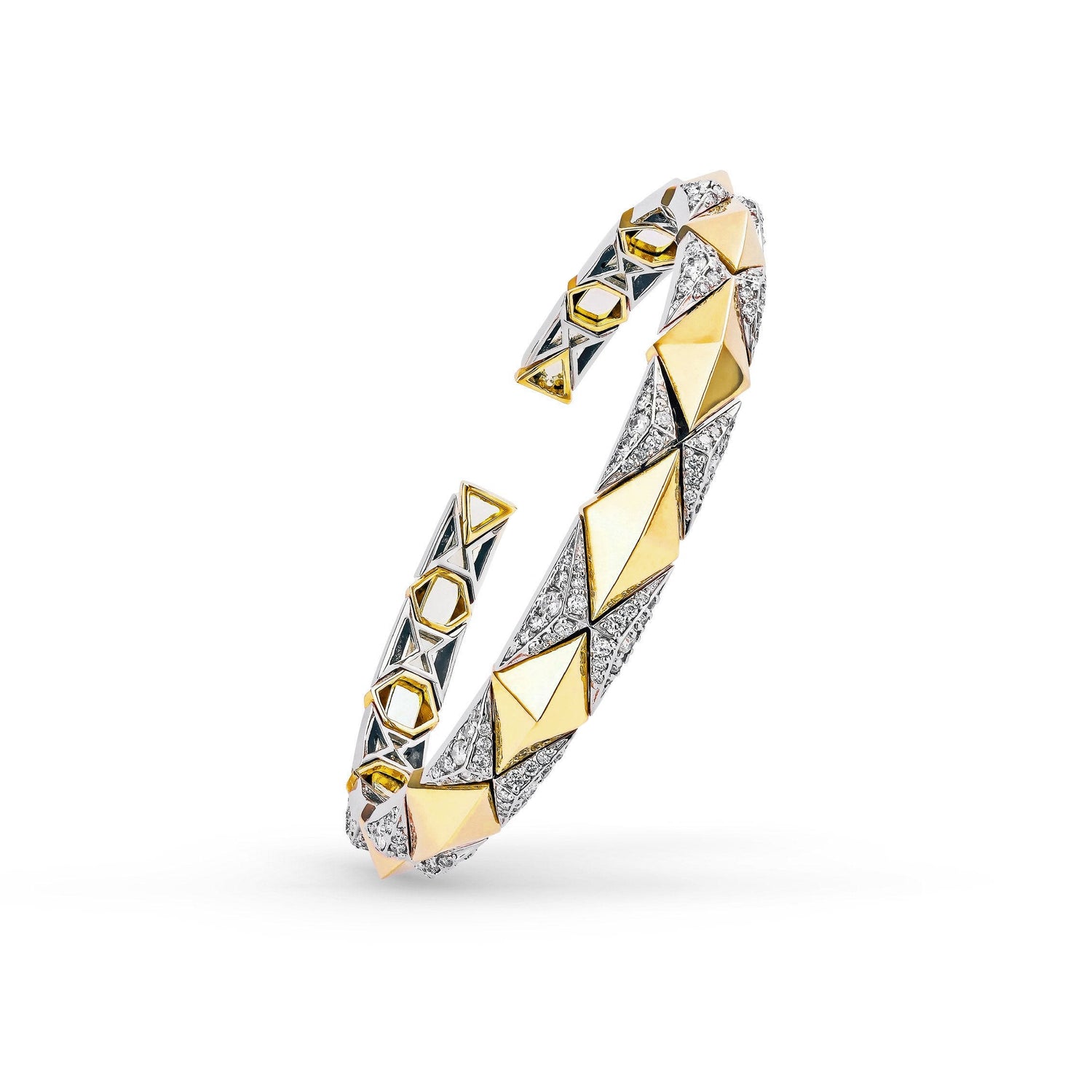 Okre by Yessayan - Pyramid Yellow Gold & Diamond Bracelet | jewellery store | Best website for jewelry