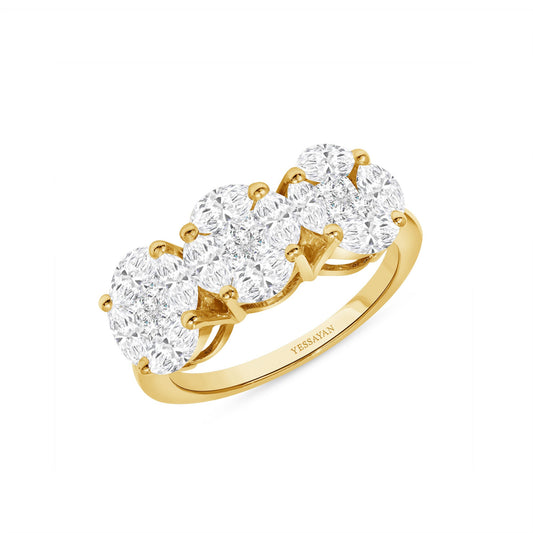Trio Illusion Diamond Ring