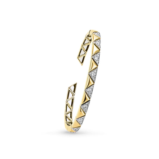 Okre by Yessayan - Yellow & White Gold Diamond Cuff Bracelet
